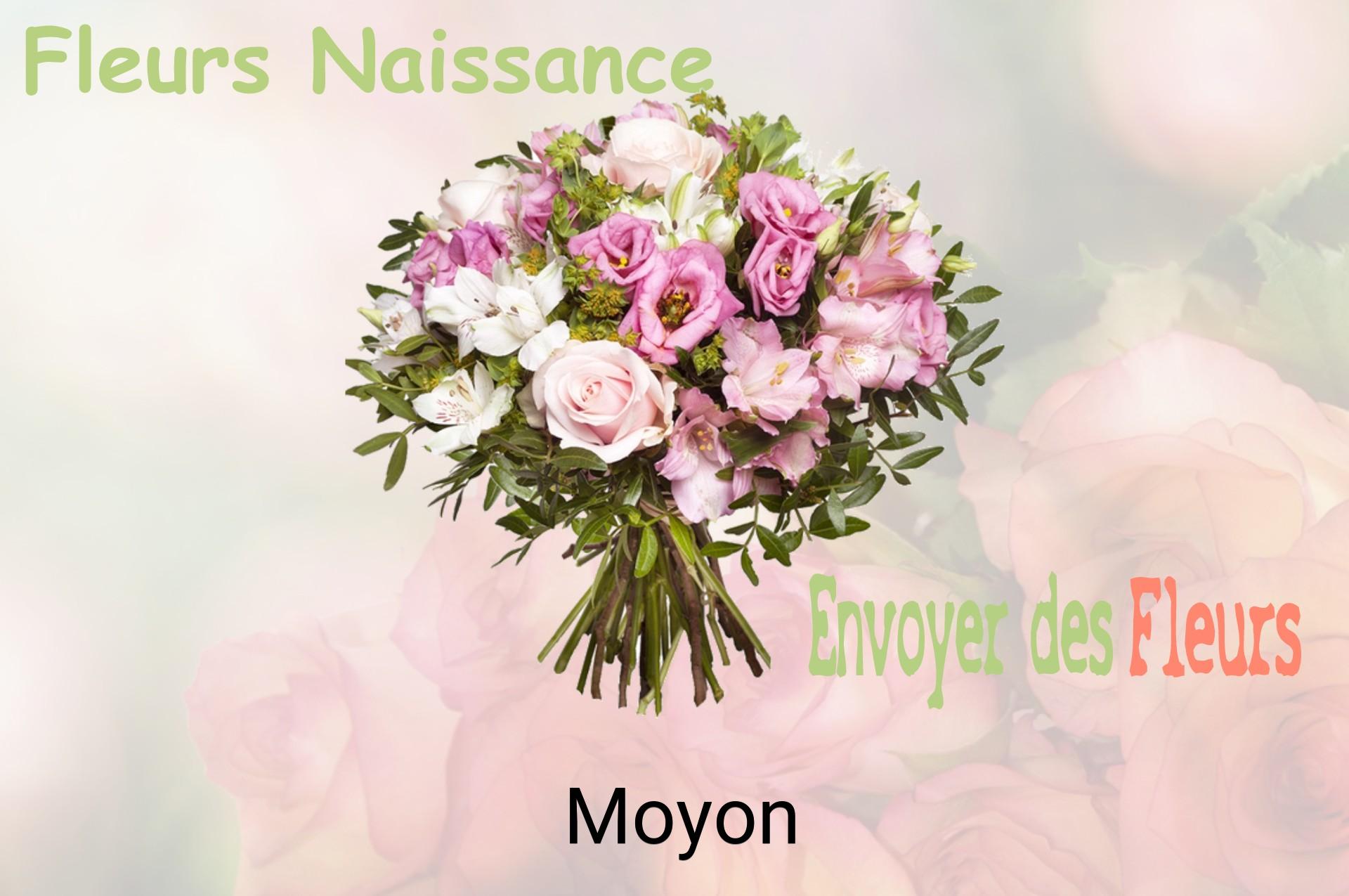 Bouquet de fleurs de naissance livré à Moyon