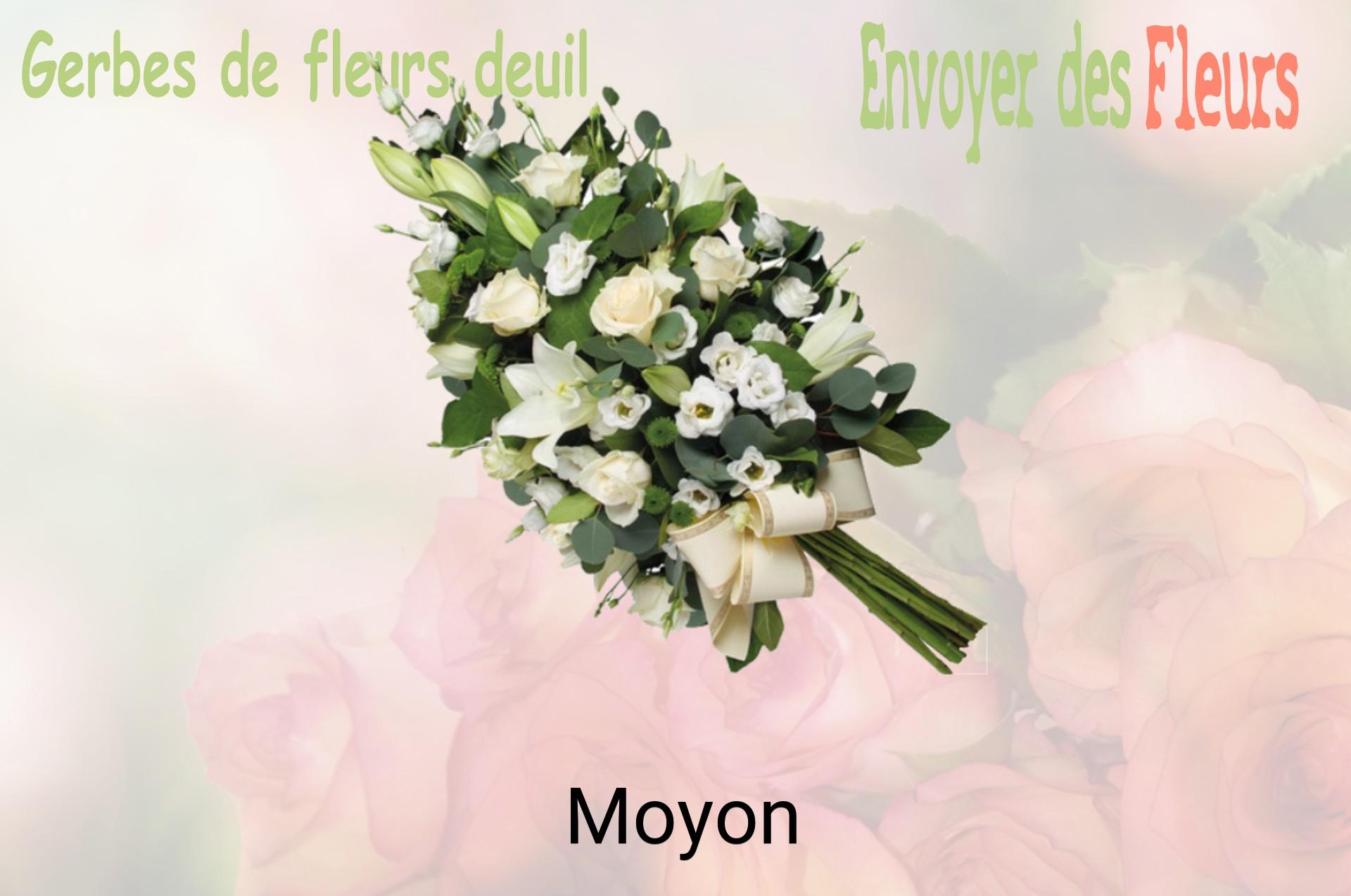 Gerbe de fleurs de deuil livrée à Moyon
